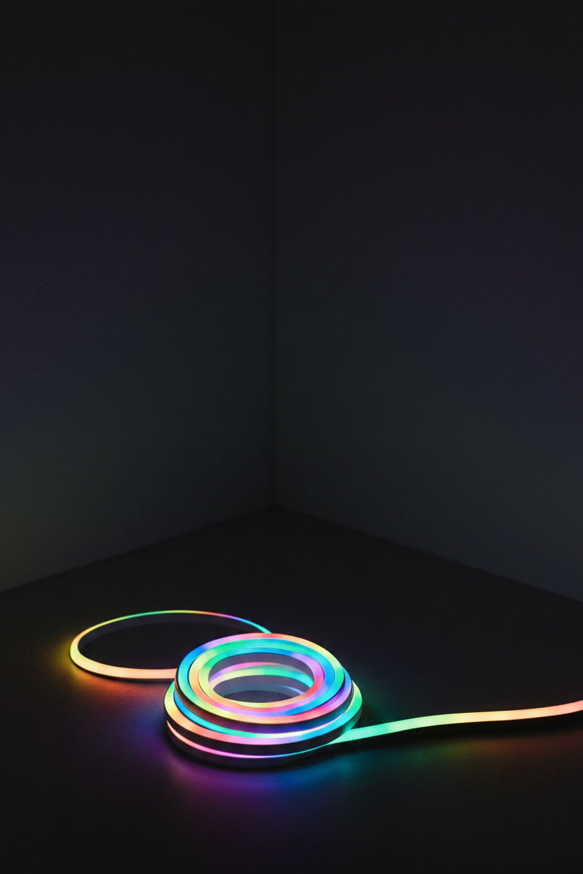 360 degree twisting LED neon flex RGB strip light with app and remote control