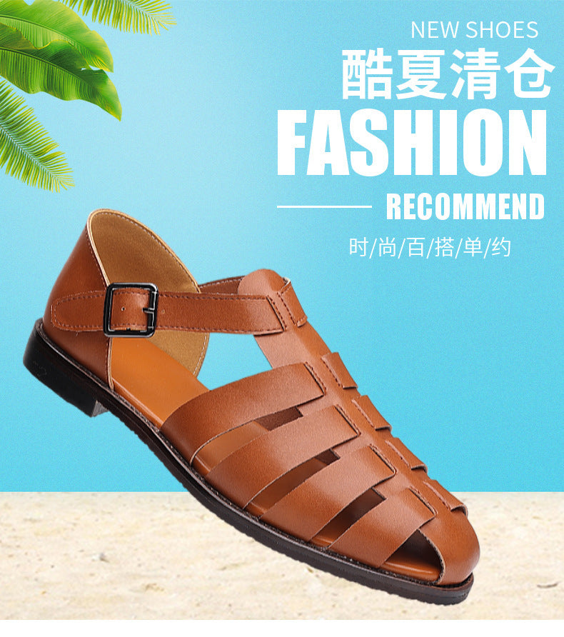 Plus Size Men's Shoes 2025 Summer New Casual Sandals Men's Fashion Trendy Roman Shoes Cross-Border Export Men's Shoes