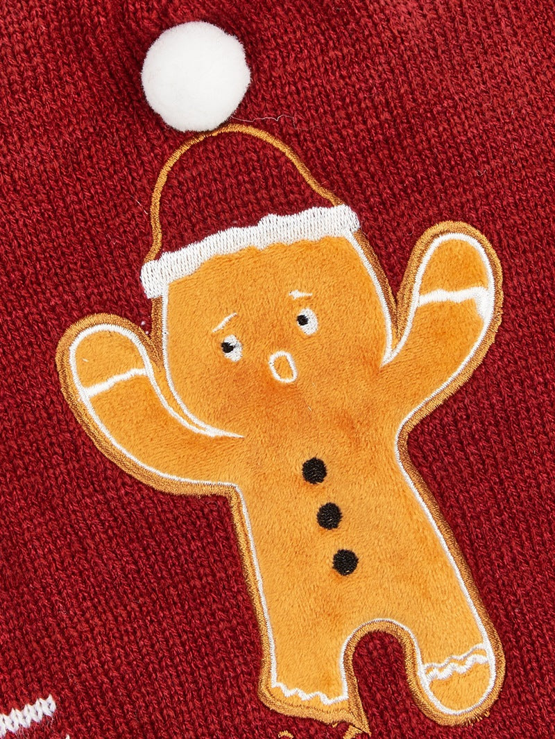 Cross Border Pet Clothes Santa Claus Sound Christmas Tree Car Elk Snowflake Gingerbread Man Dog Sweater Autumn Winter