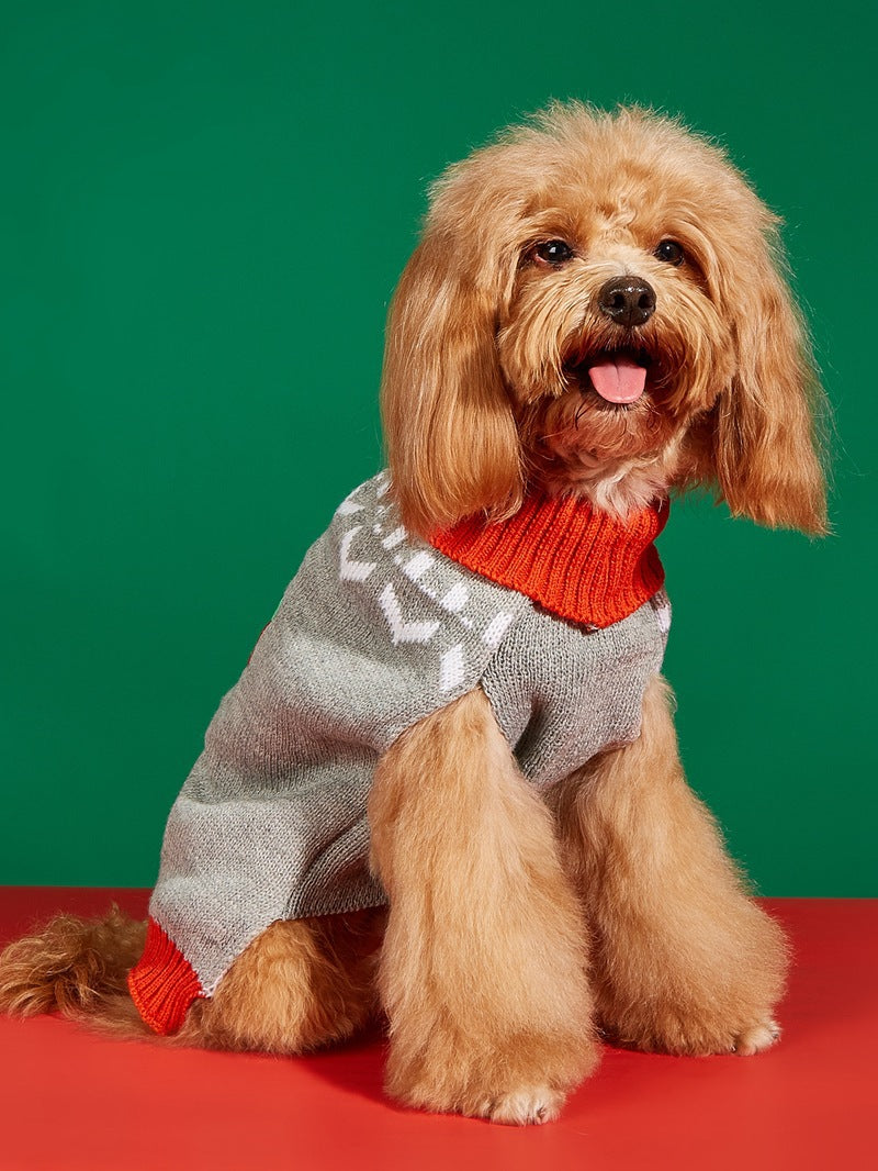 Cross Border Pet Clothes Santa Claus Sound Christmas Tree Car Elk Snowflake Gingerbread Man Dog Sweater Autumn Winter