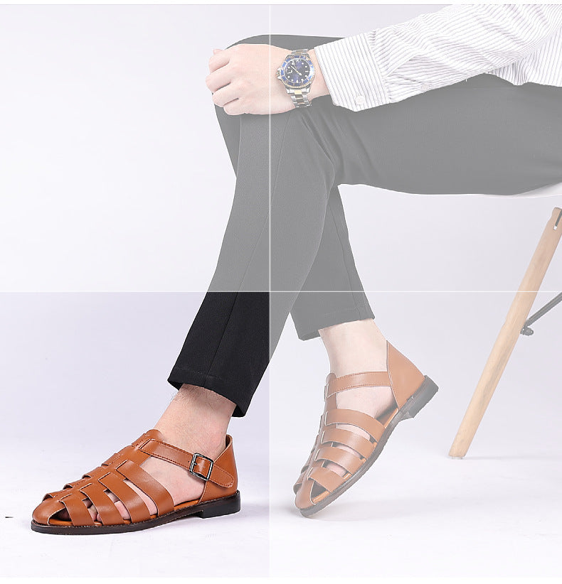 Plus Size Men's Shoes 2025 Summer New Casual Sandals Men's Fashion Trendy Roman Shoes Cross-Border Export Men's Shoes