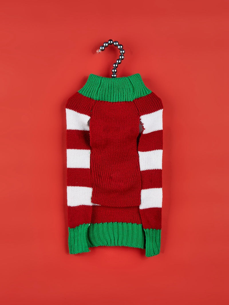 Cross Border Pet Clothes Santa Claus Sound Christmas Tree Car Elk Snowflake Gingerbread Man Dog Sweater Autumn Winter