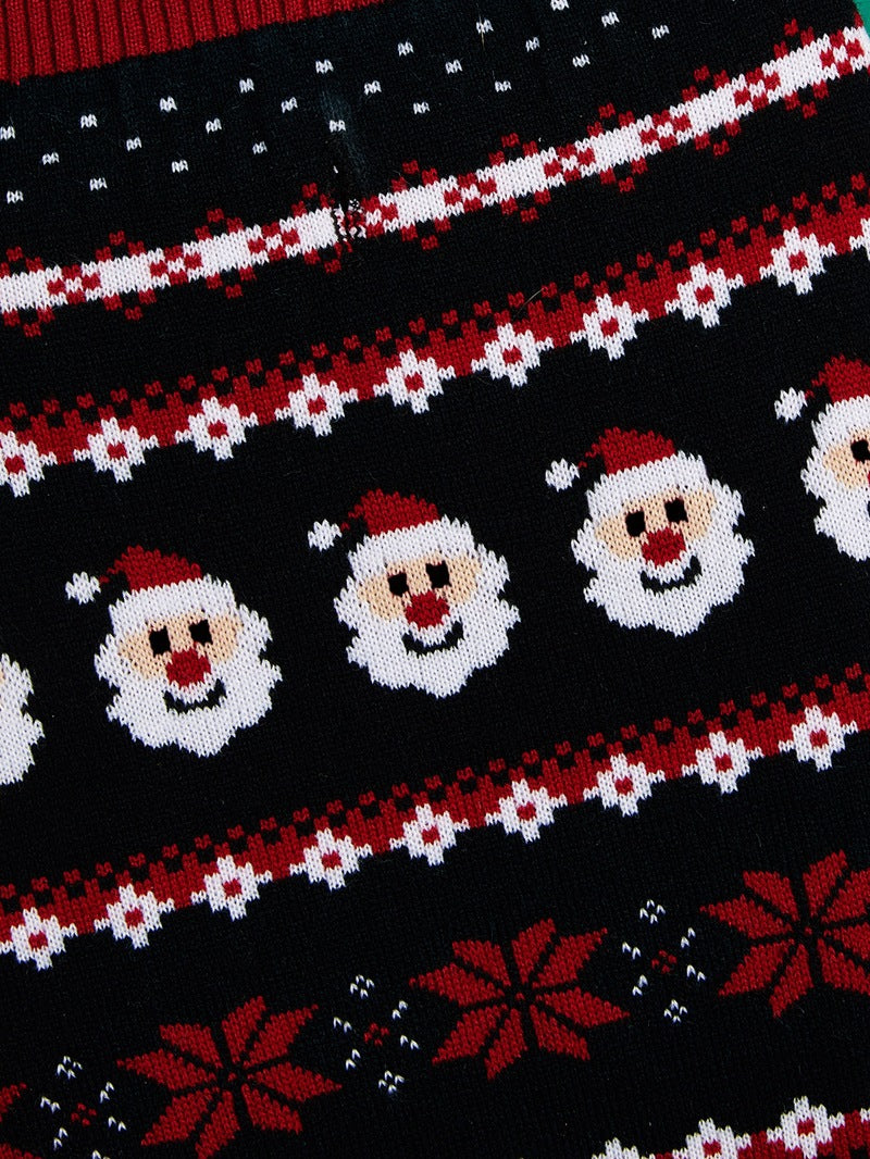 Cross Border Pet Clothes Santa Claus Sound Christmas Tree Car Elk Snowflake Gingerbread Man Dog Sweater Autumn Winter