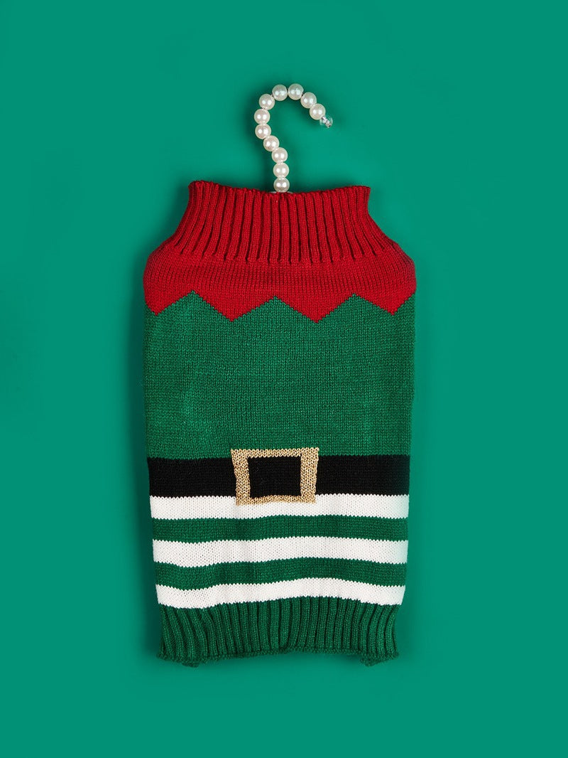 Cross Border Pet Clothes Santa Claus Sound Christmas Tree Car Elk Snowflake Gingerbread Man Dog Sweater Autumn Winter