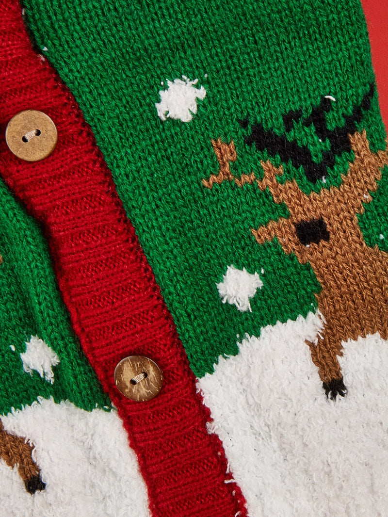 Cross Border Pet Clothes Santa Claus Sound Christmas Tree Car Elk Snowflake Gingerbread Man Dog Sweater Autumn Winter
