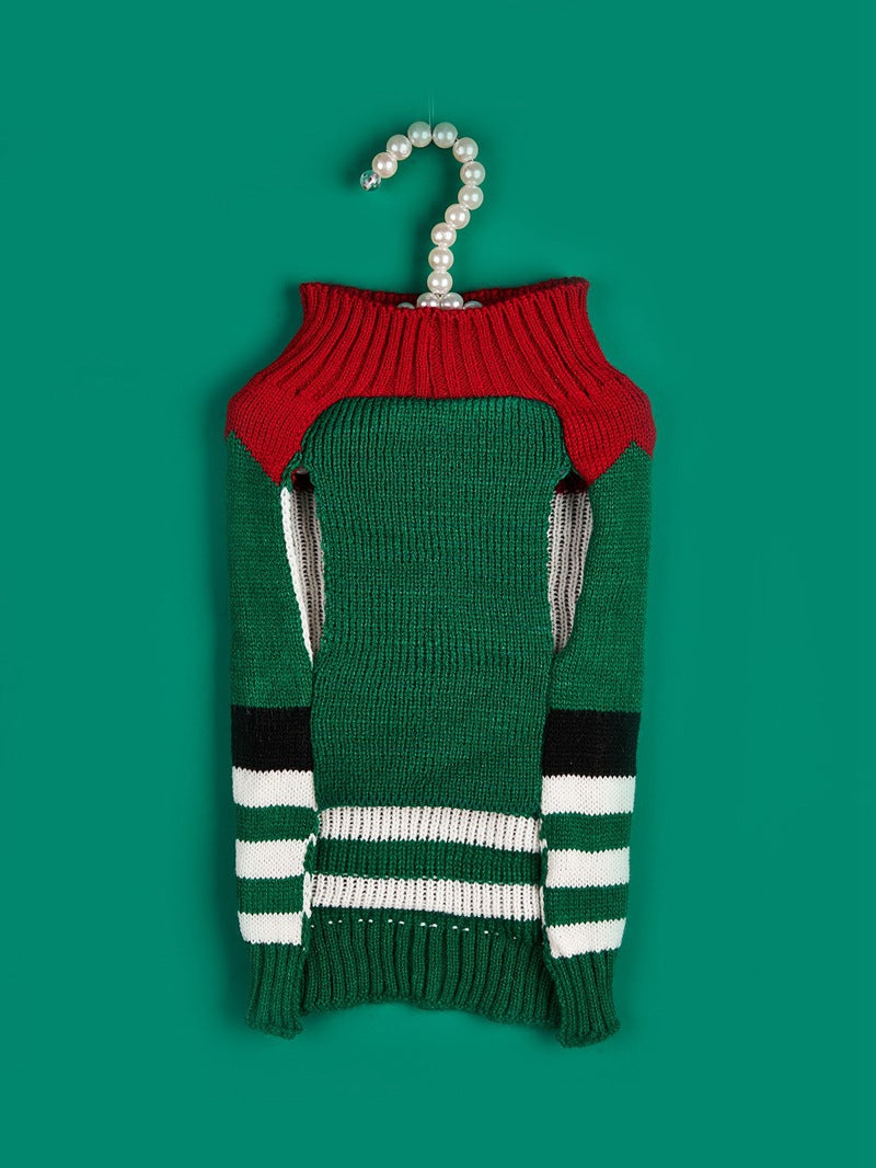 Cross Border Pet Clothes Santa Claus Sound Christmas Tree Car Elk Snowflake Gingerbread Man Dog Sweater Autumn Winter