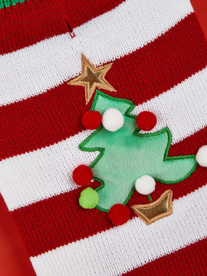 Cross Border Pet Clothes Santa Claus Sound Christmas Tree Car Elk Snowflake Gingerbread Man Dog Sweater Autumn Winter